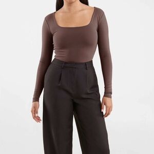 Nuuds Long Sleeve Square Neck Bodysuit